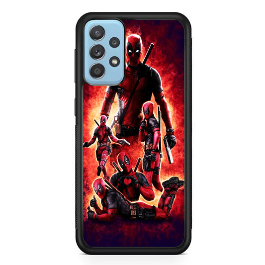 Deadpool On Fire Samsung Galaxy A72 Case