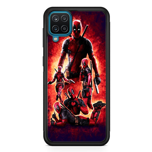 Deadpool On Fire Samsung Galaxy A12 Case