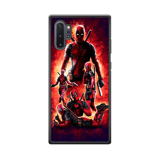Deadpool On Fire Samsung Galaxy Note 10 Plus Case