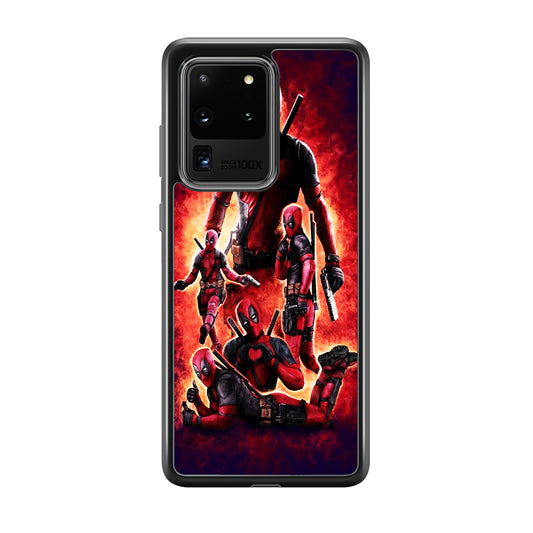 Deadpool On Fire Samsung Galaxy S20 Ultra Case