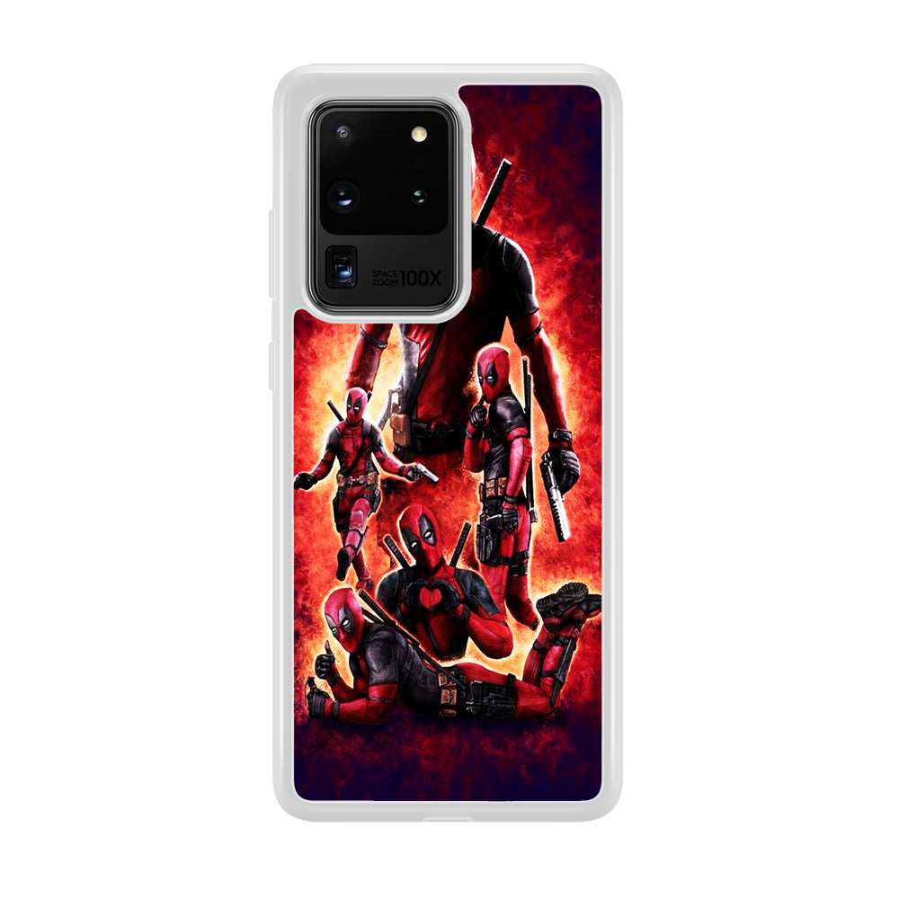 Deadpool On Fire Samsung Galaxy S20 Ultra Case