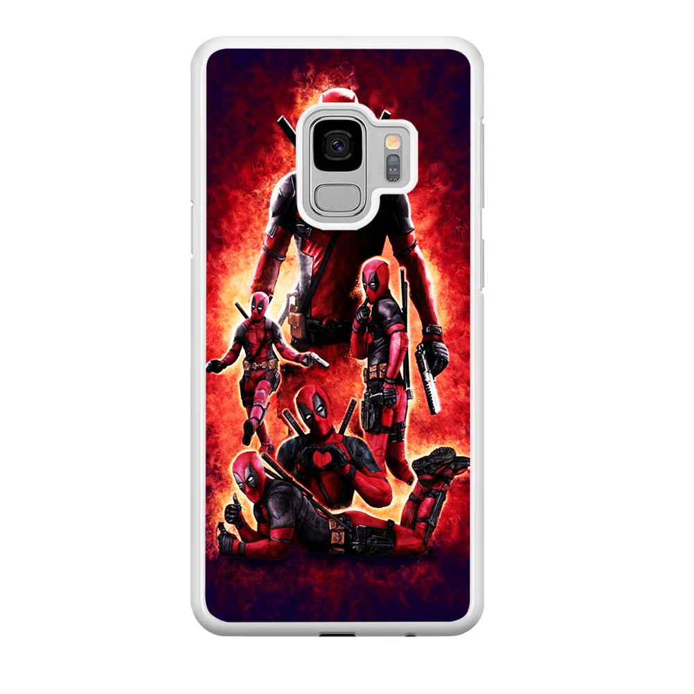 Deadpool On Fire Samsung Galaxy S9 Case