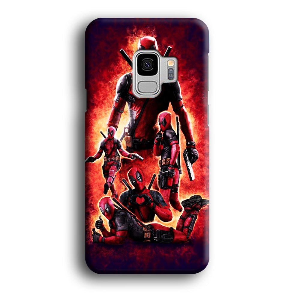 Deadpool On Fire Samsung Galaxy S9 Case