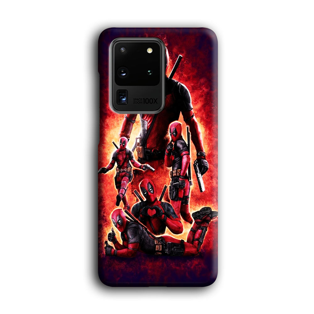 Deadpool On Fire Samsung Galaxy S20 Ultra Case