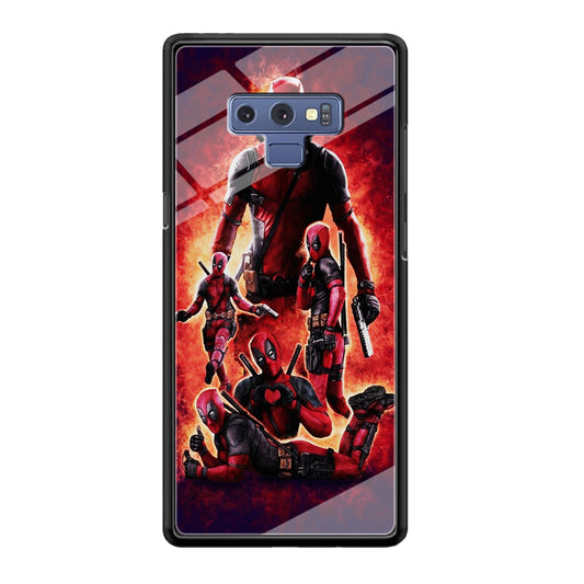 Deadpool On Fire Samsung Galaxy Note 9 Case