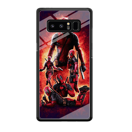 Deadpool On Fire Samsung Galaxy Note 8 Case