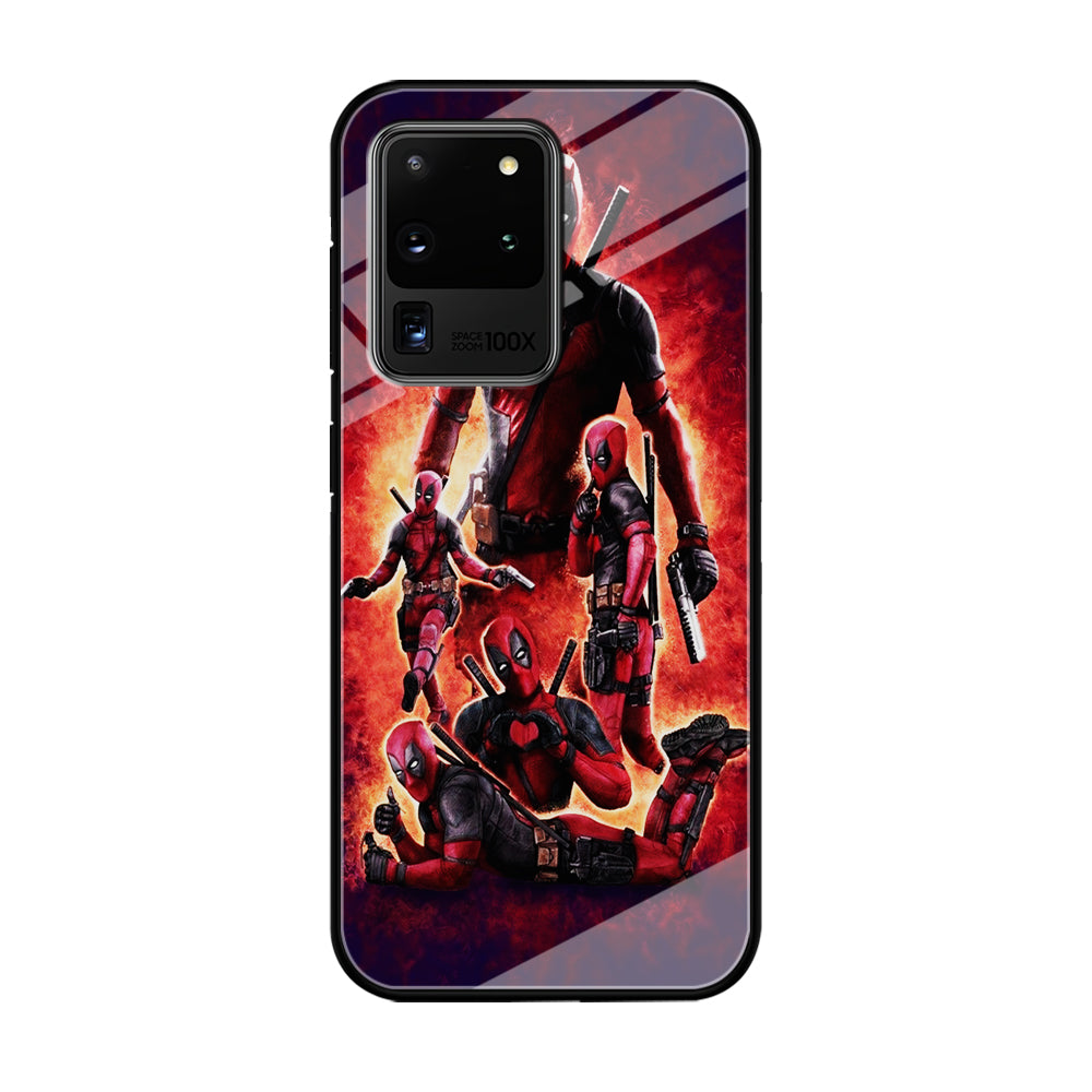 Deadpool On Fire Samsung Galaxy S20 Ultra Case