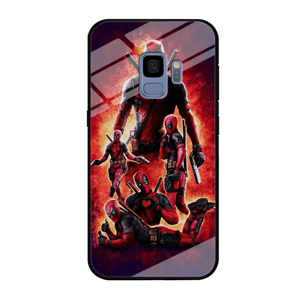 Deadpool On Fire Samsung Galaxy S9 Case