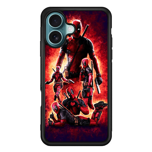 Deadpool On Fire iPhone 16 Plus Case - Altracase