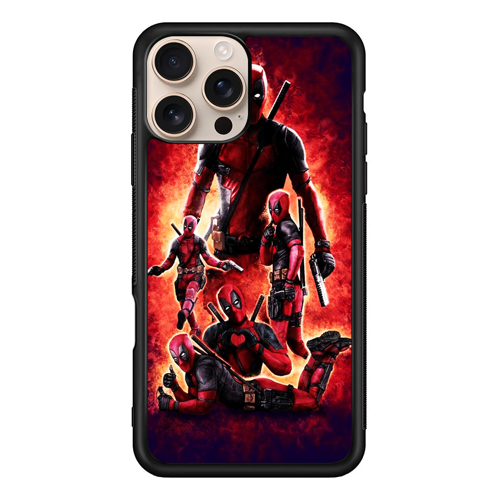 Deadpool On Fire iPhone 16 Pro Max Case - Altracase