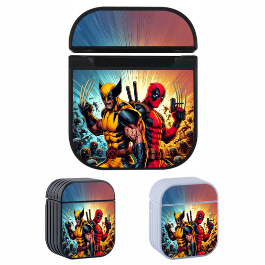 Deadpool and Wolverine Fight Together Apple AirPods Case-AirPod Case-Altracase