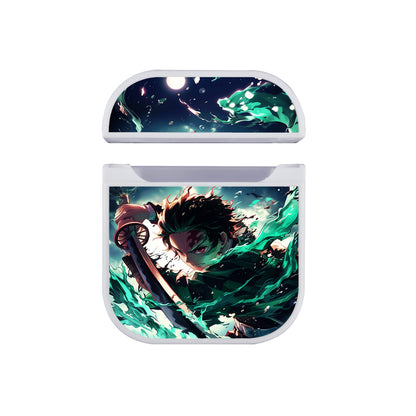 Demon Slayer Tanjiro Green Apple AirPods Case-AirPod Case-Black-Altracase