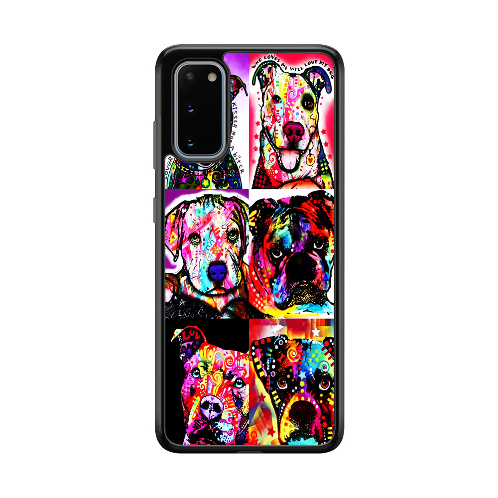 Dog Colorful Art Collage Samsung Galaxy S20 Case