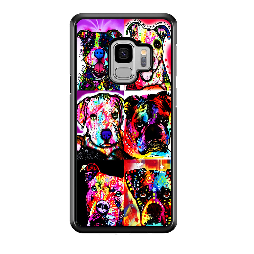 Dog Colorful Art Collage Samsung Galaxy S9 Case