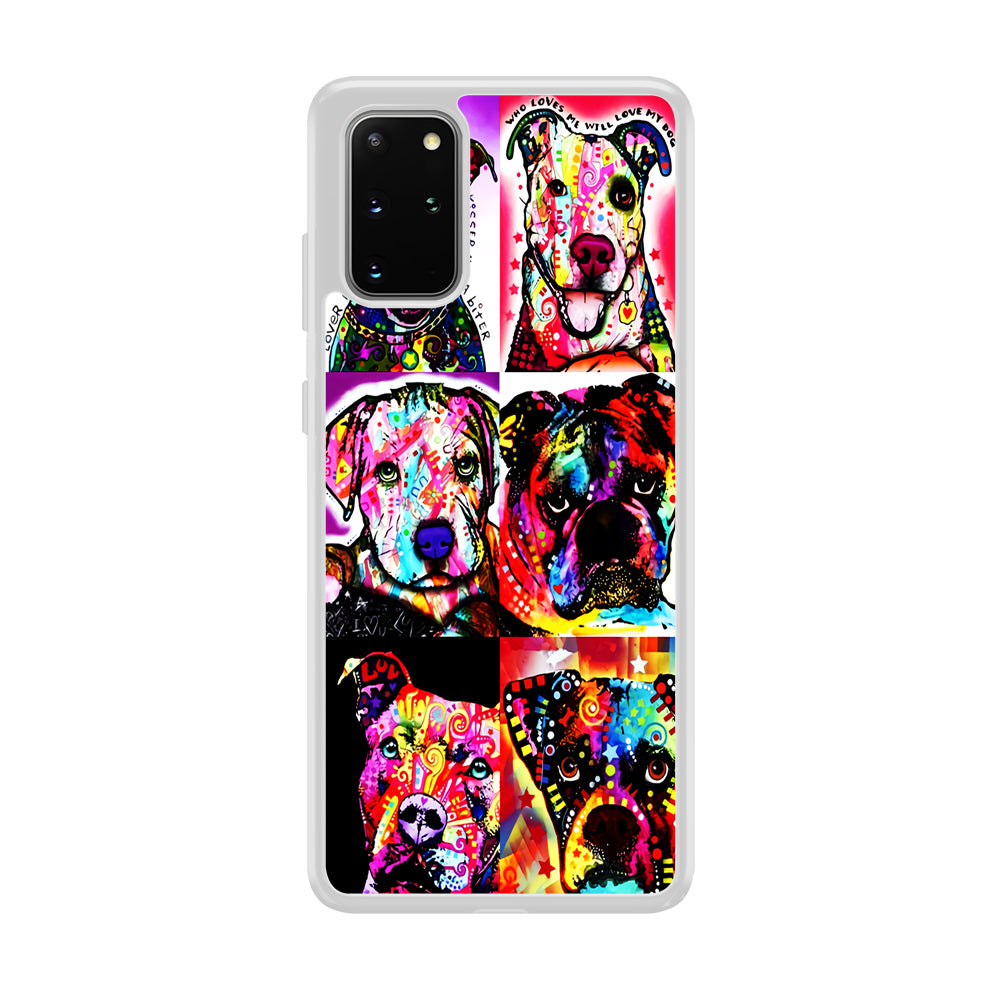 Dog Colorful Art Collage Samsung Galaxy S20 Plus Case