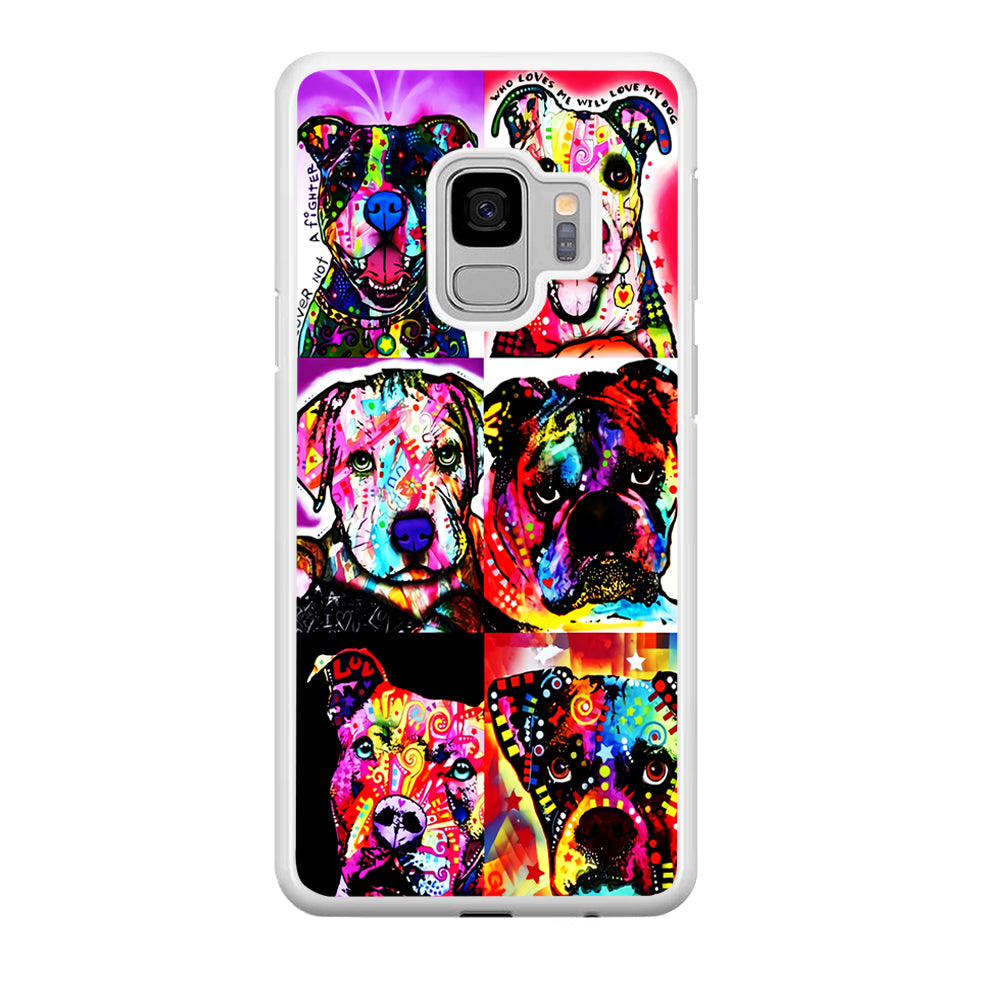 Dog Colorful Art Collage Samsung Galaxy S9 Case