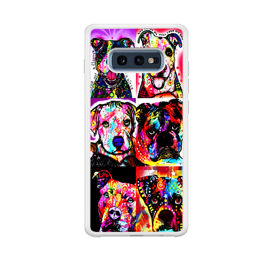 Dog Colorful Art Collage Samsung Galaxy S10E Case