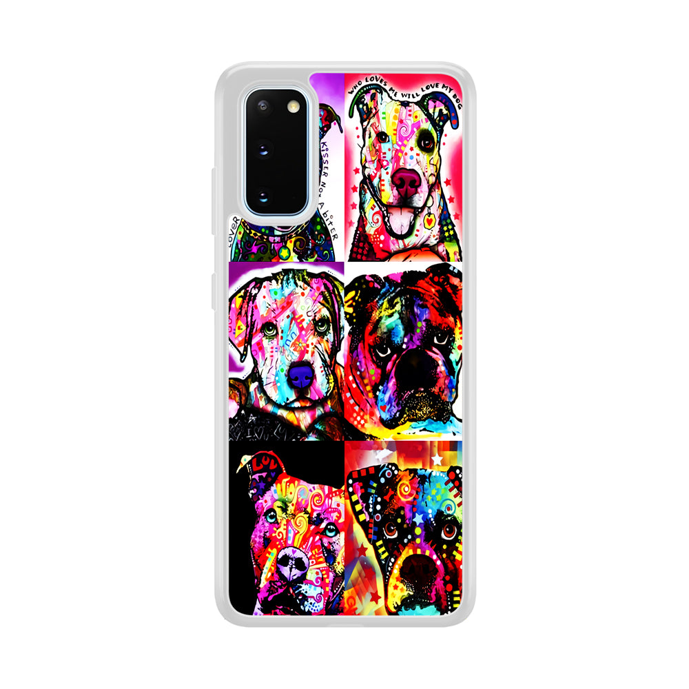 Dog Colorful Art Collage Samsung Galaxy S20 Case