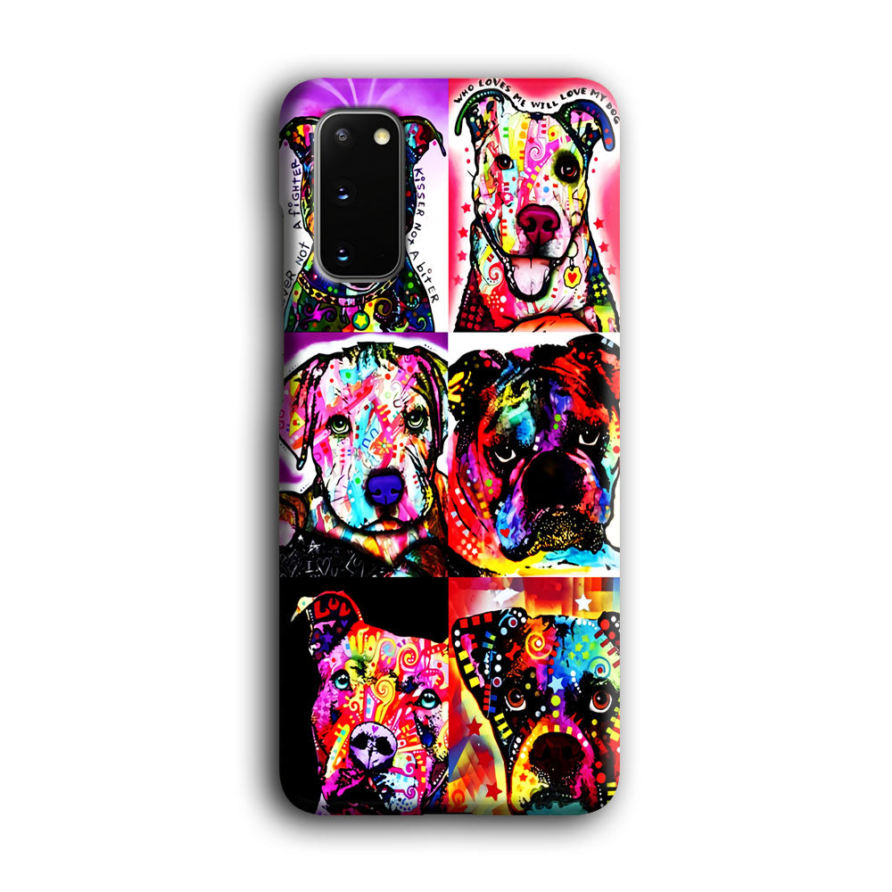 Dog Colorful Art Collage Samsung Galaxy S20 Case