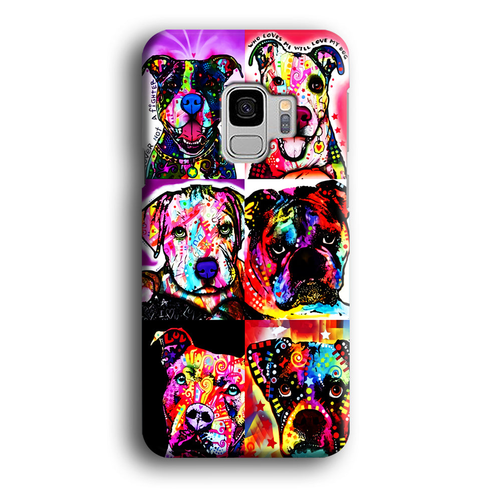 Dog Colorful Art Collage Samsung Galaxy S9 Case