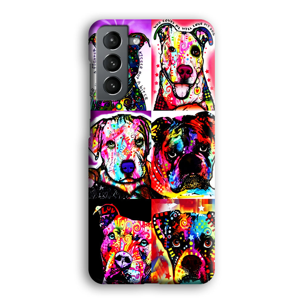 Dog Colorful Art Collage Samsung Galaxy S22 Case