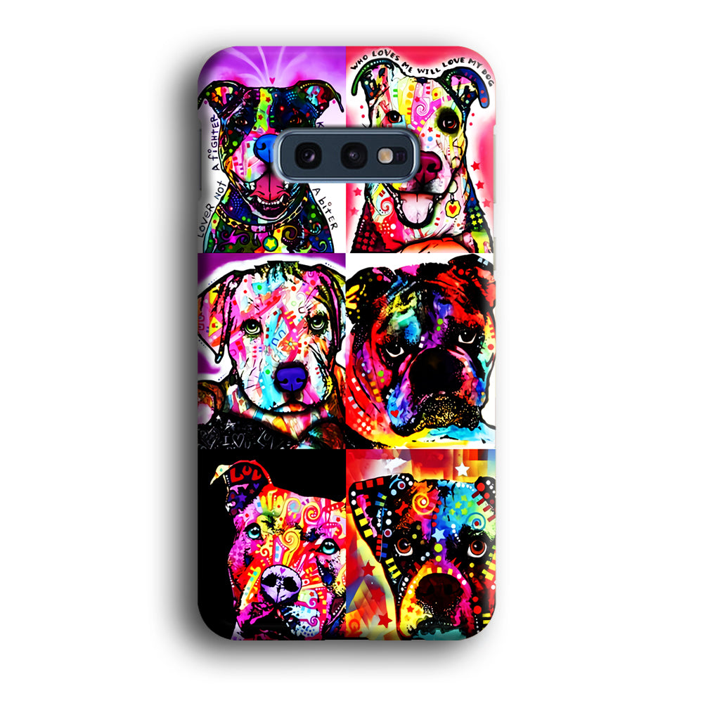 Dog Colorful Art Collage Samsung Galaxy S10E Case