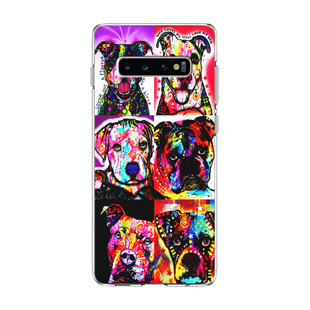 Dog Colorful Art Collage Samsung Galaxy S10 Case