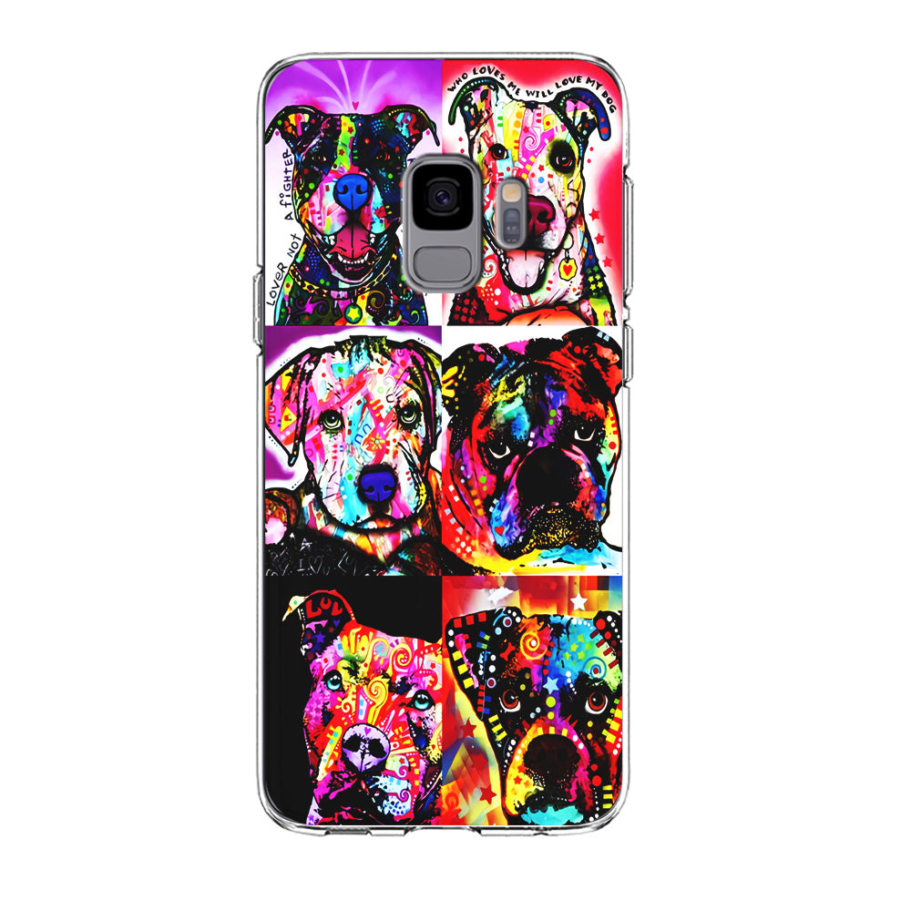 Dog Colorful Art Collage Samsung Galaxy S9 Case