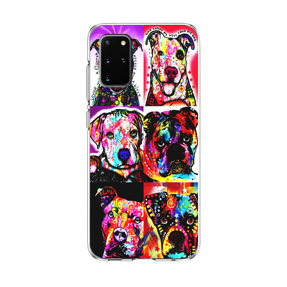 Dog Colorful Art Collage Samsung Galaxy S20 Plus Case