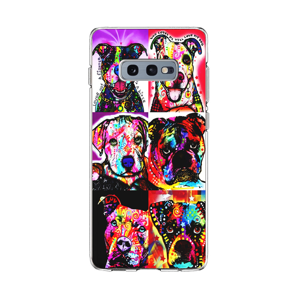 Dog Colorful Art Collage Samsung Galaxy S10E Case