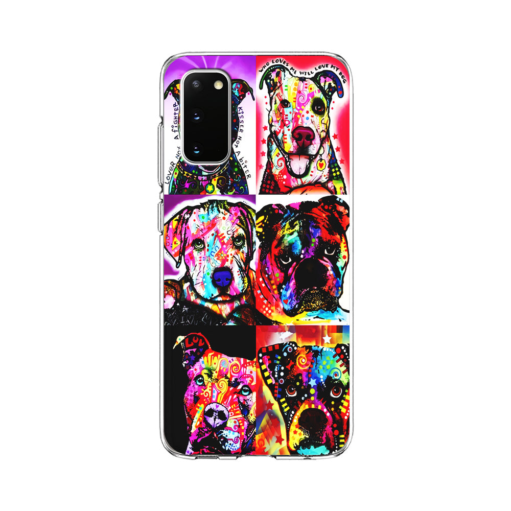 Dog Colorful Art Collage Samsung Galaxy S20 Case