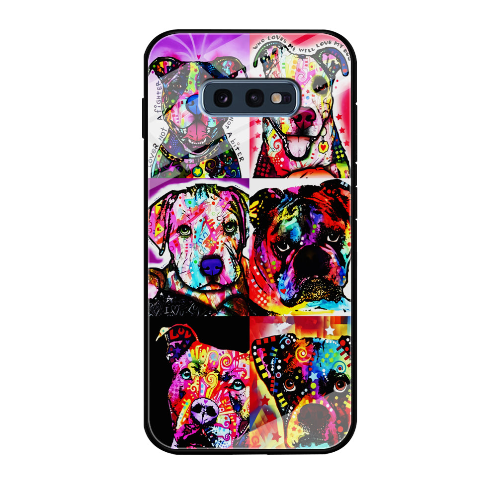 Dog Colorful Art Collage Samsung Galaxy S10E Case