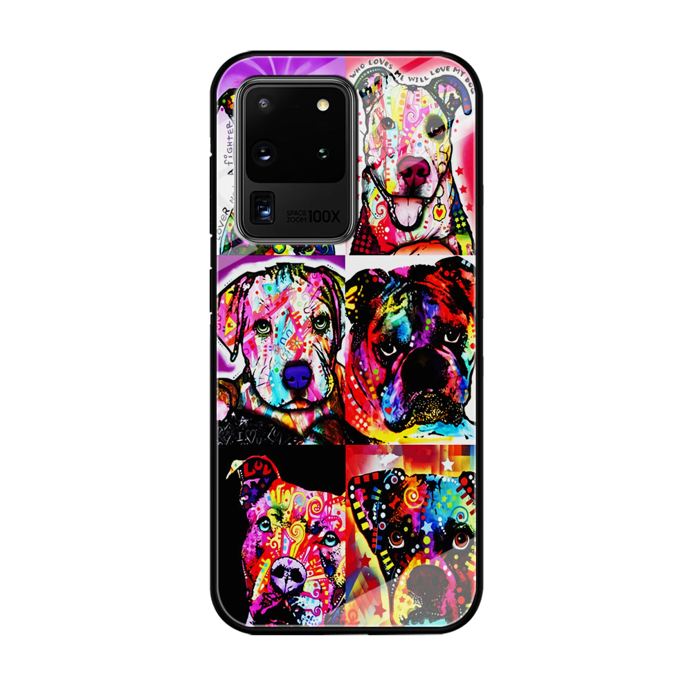 Dog Colorful Art Collage Samsung Galaxy S21 Ultra Case