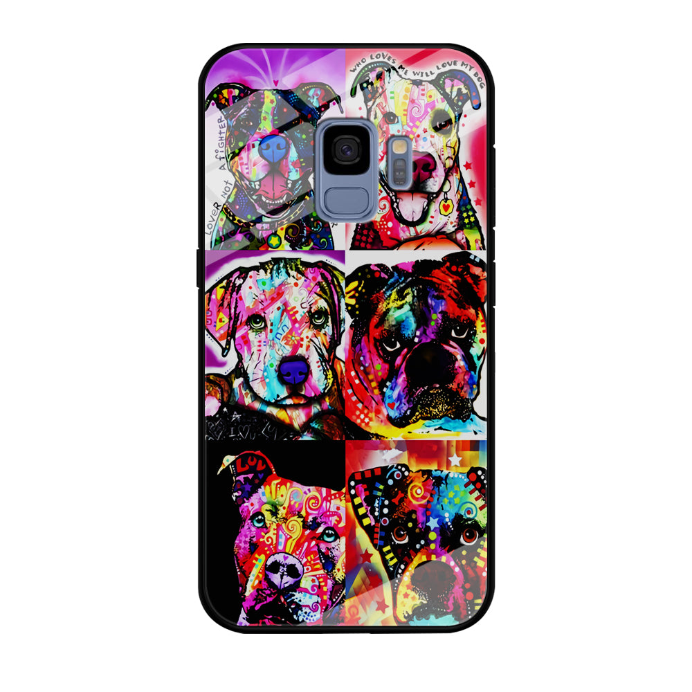 Dog Colorful Art Collage Samsung Galaxy S9 Case