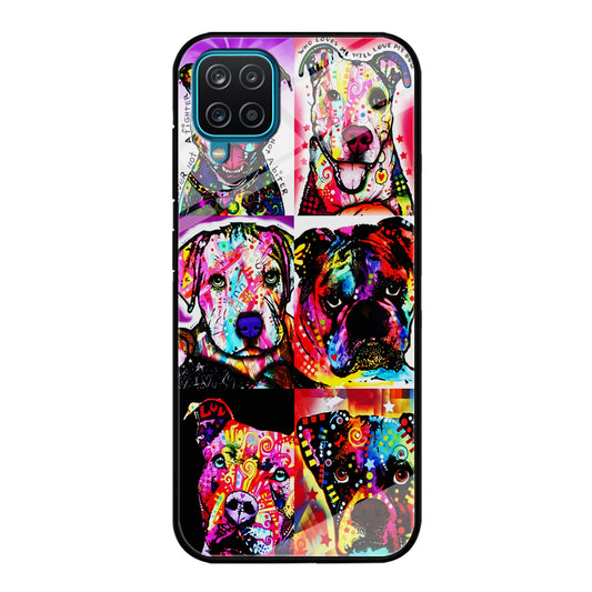 Dog Colorful Art Collage Samsung Galaxy A12 Case