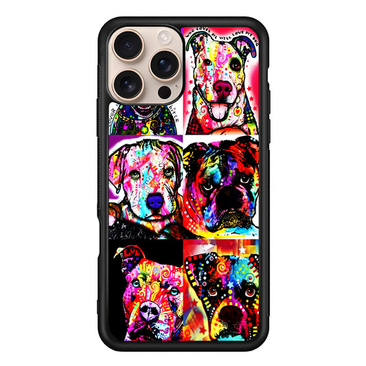 Dog Colorful Art Collage iPhone 16 Pro Case - Altracase