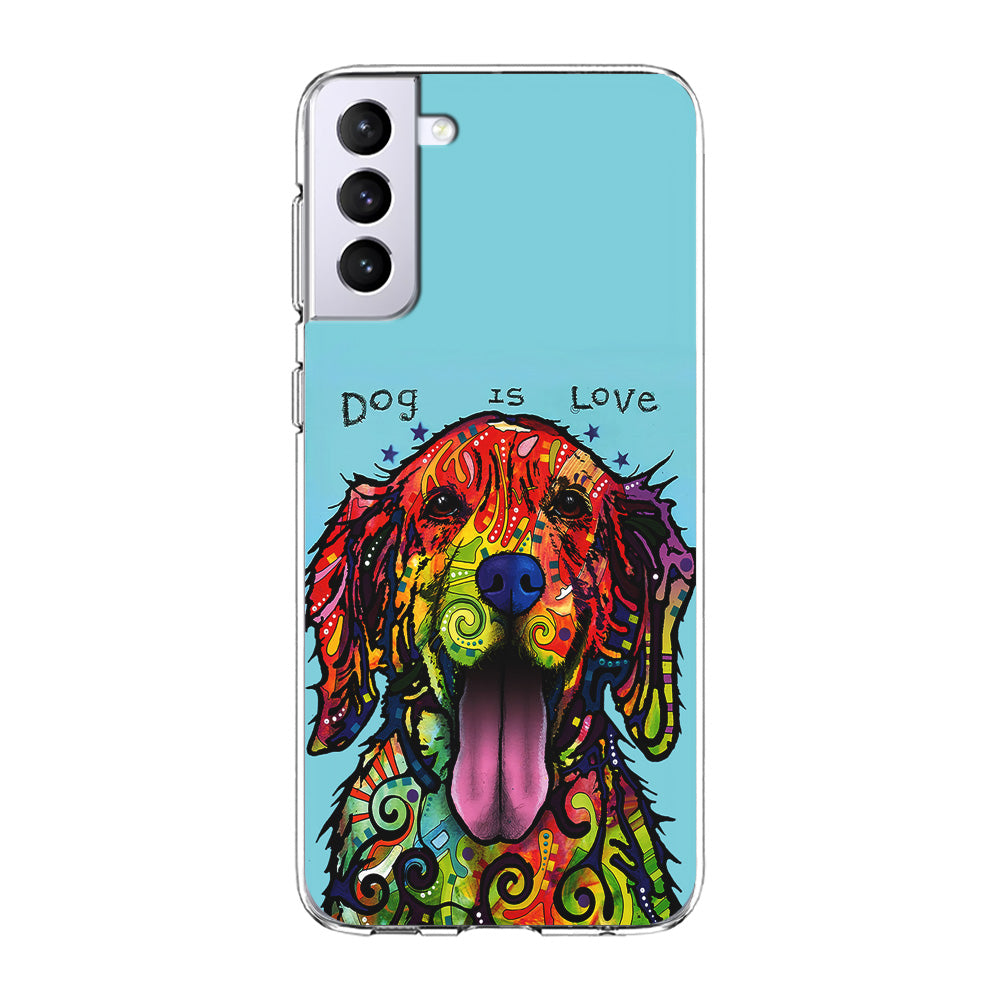 Dog is Love Painting Art Samsung Galaxy S21 Plus Case-Phone Case-Clear Soft Case-Altracase
