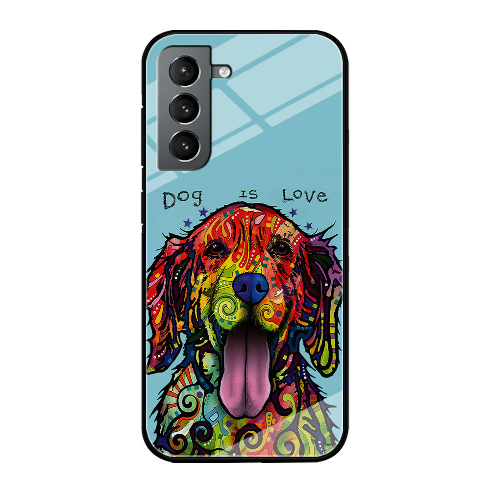 Dog is Love Painting Art Samsung Galaxy S21 Plus Case-Phone Case-Tempered Glass Case-Altracase