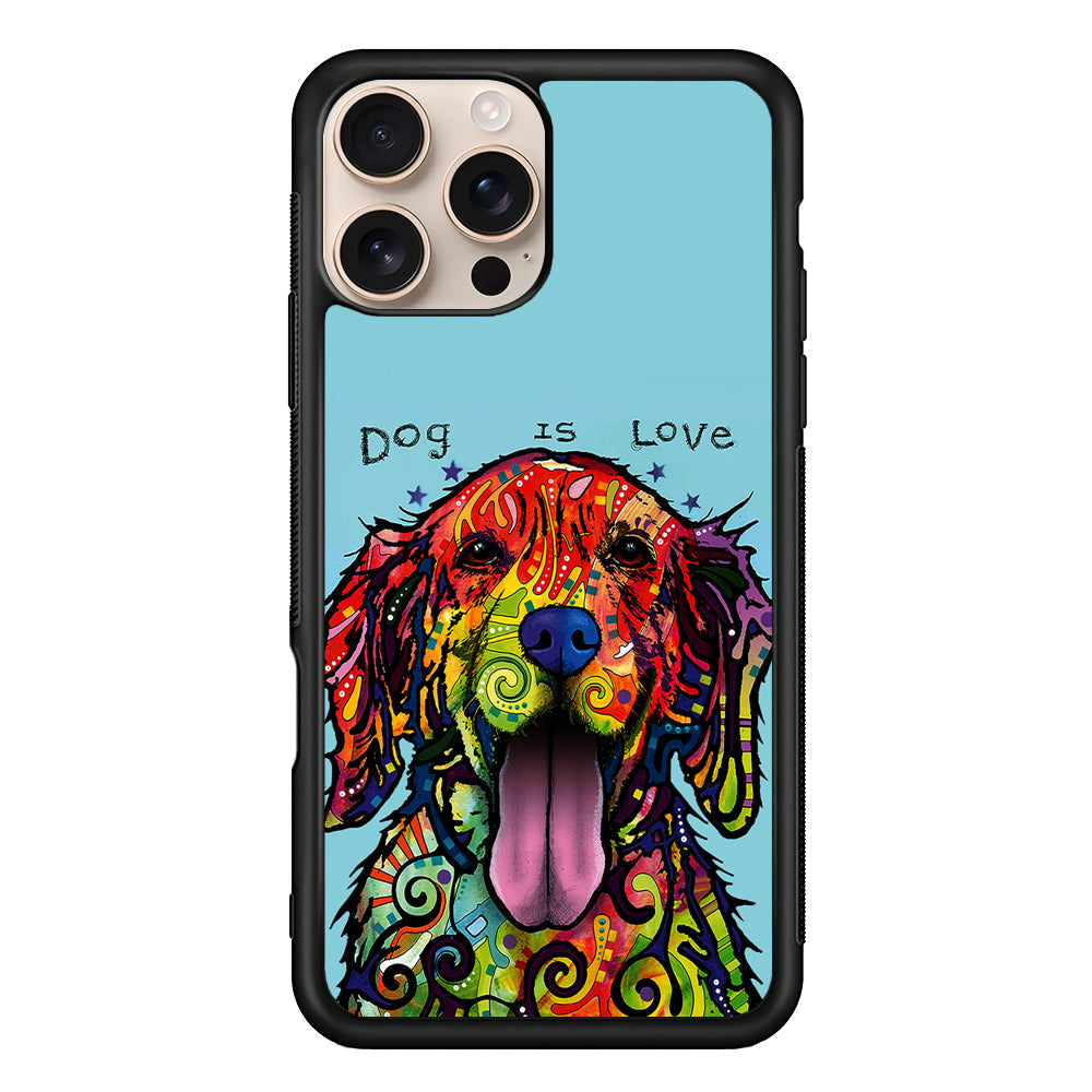 Dog is Love Painting Art iPhone 16 Pro Max Case - Altracase