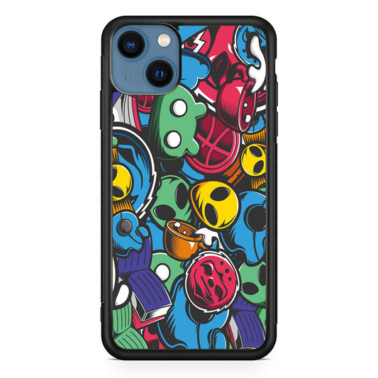 Doodle 001 iPhone 14 Plus Case-Phone Case-Rubber Black (2D Case)-Altracase