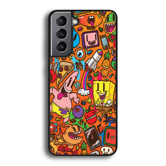 Doodle 005 Samsung Galaxy A16 Case-Phone Case-Rubber Black (2D Case)-Altracase