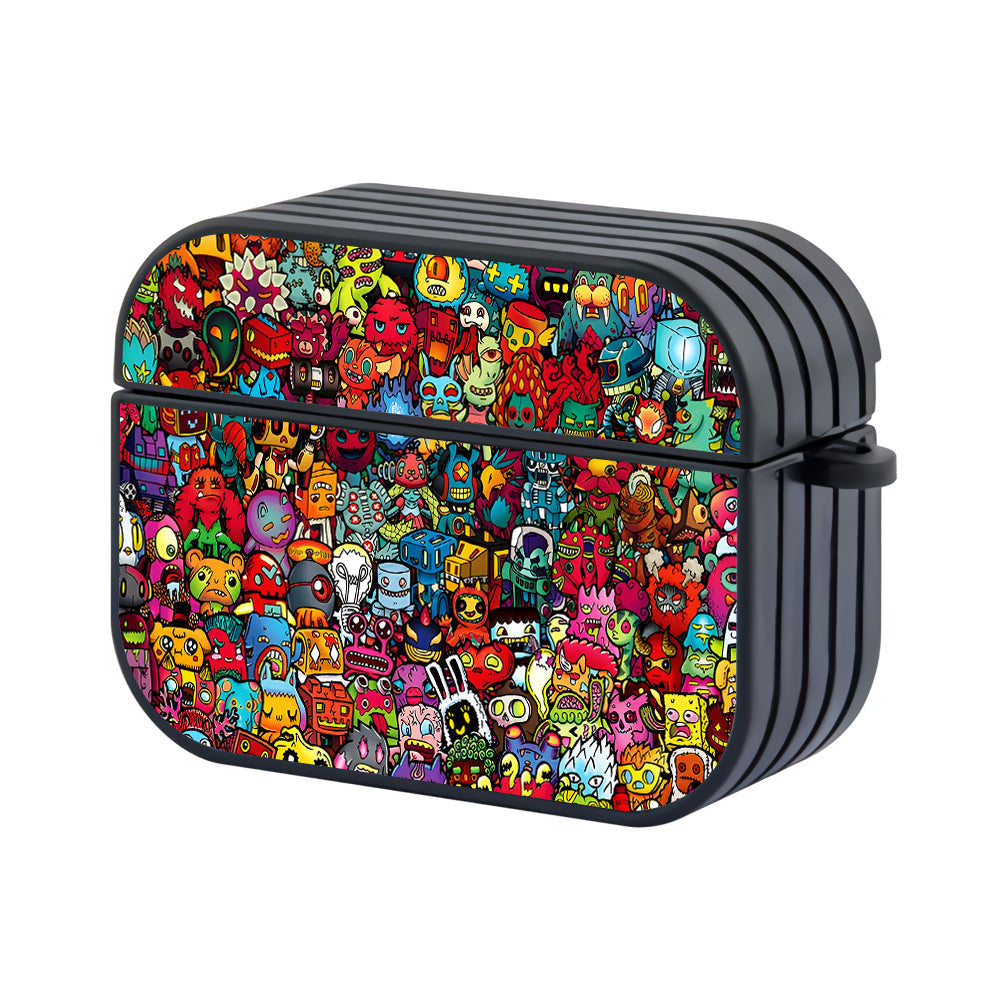 Doodle Colorful Monster Town Apple AirPods Pro 3 Case-AirPods Pro 3 Case-Altracase