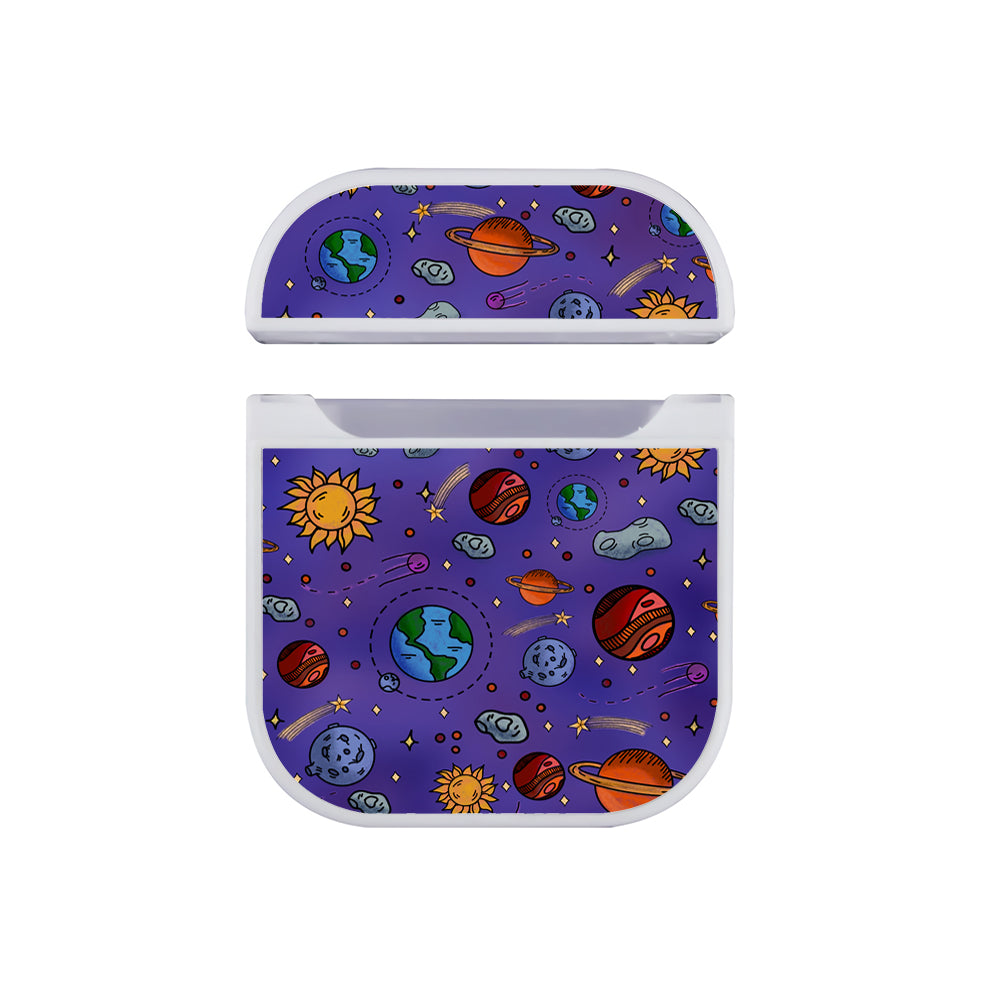 Doodle Cosmic Dreams Apple AirPods Case-AirPod Case-White-Altracase