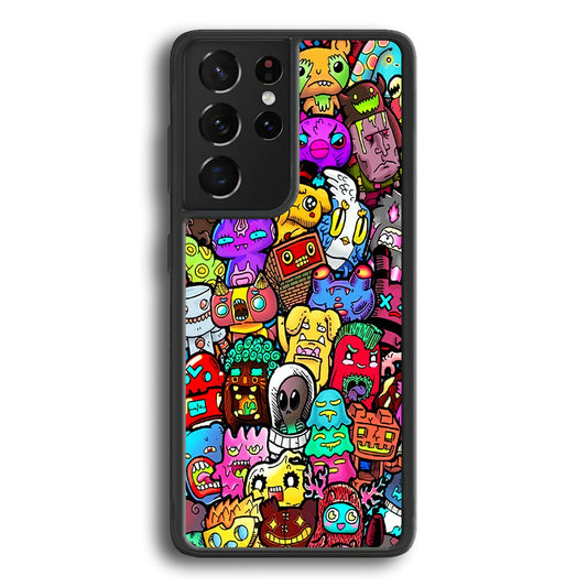 Doodle Cute Character Samsung Galaxy S23 Ultra Case