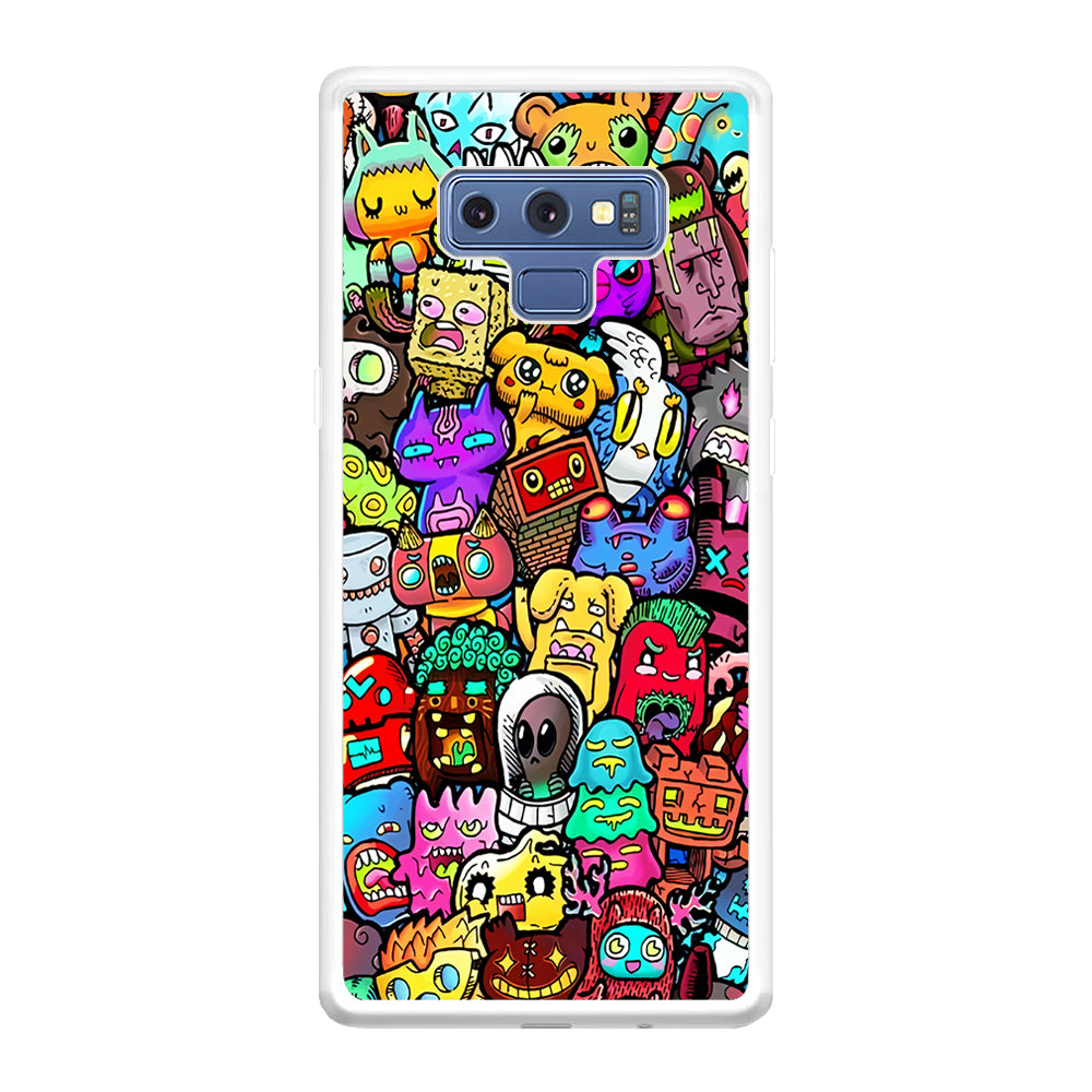 Doodle Cute Character Samsung Galaxy Note 9 Case