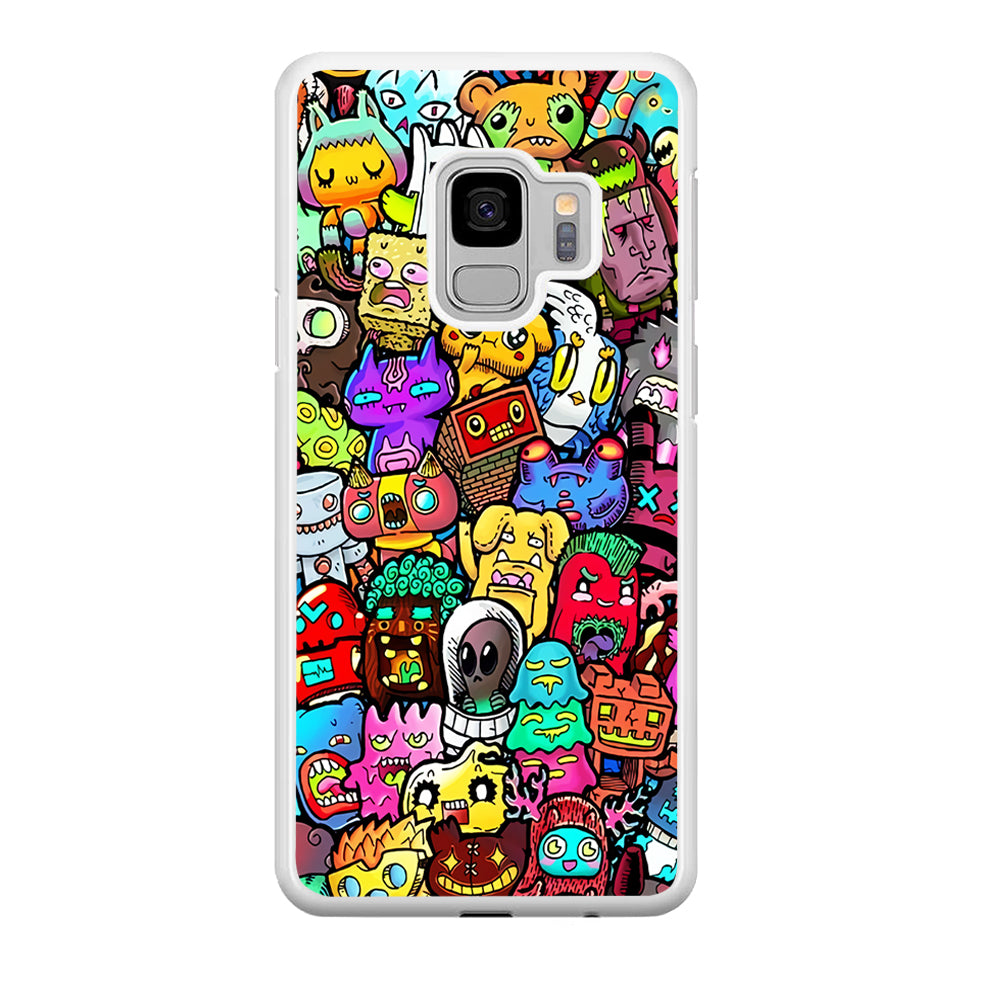 Doodle Cute Character Samsung Galaxy S9 Case