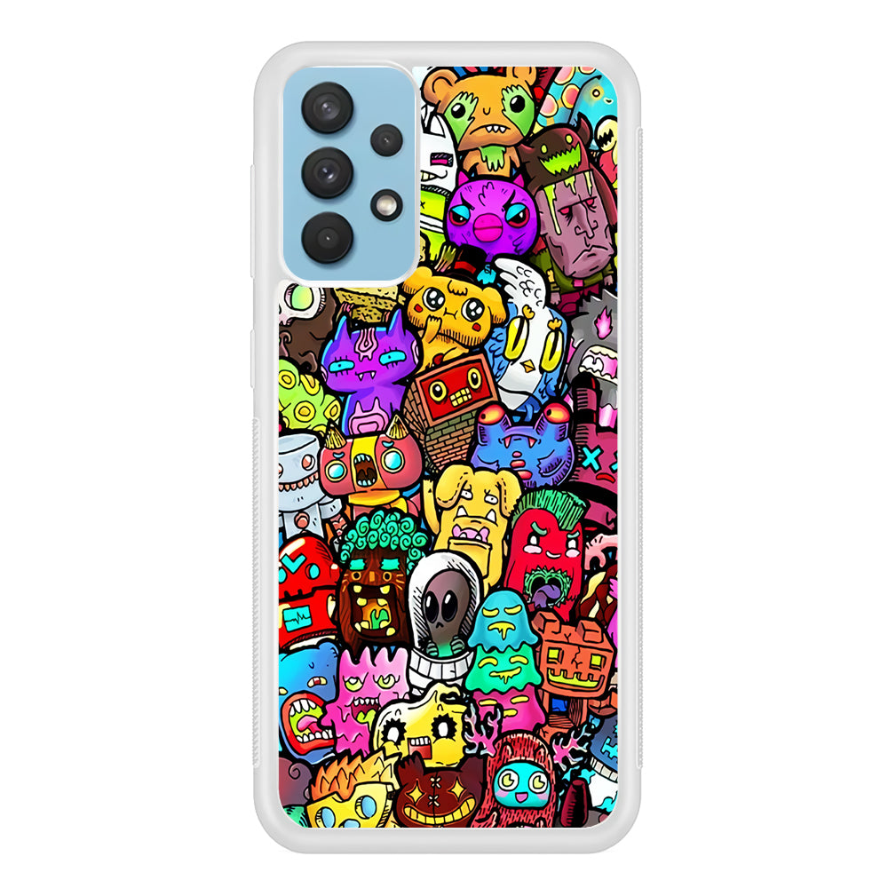 Doodle Cute Character Samsung Galaxy A32 Case