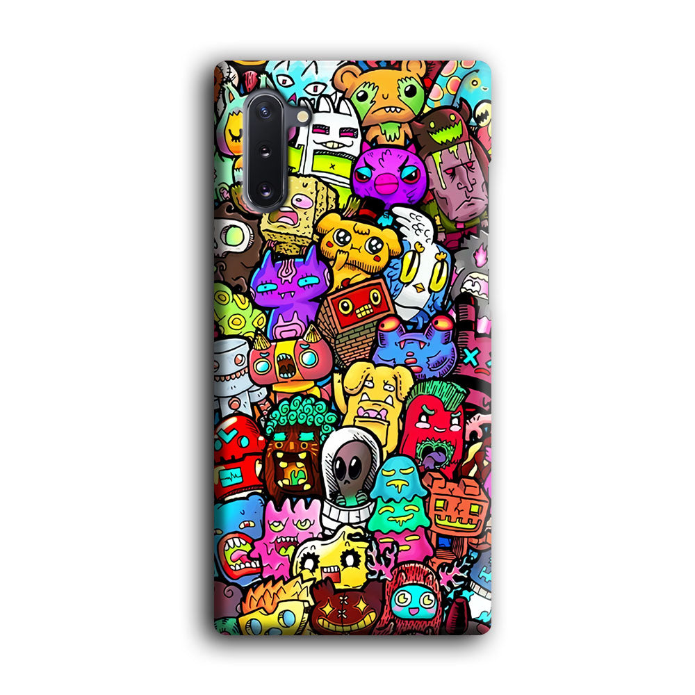 Doodle Cute Character Samsung Galaxy Note 10 Case