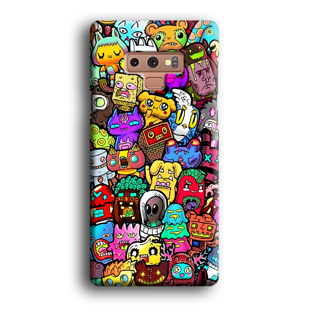 Doodle Cute Character Samsung Galaxy Note 9 Case