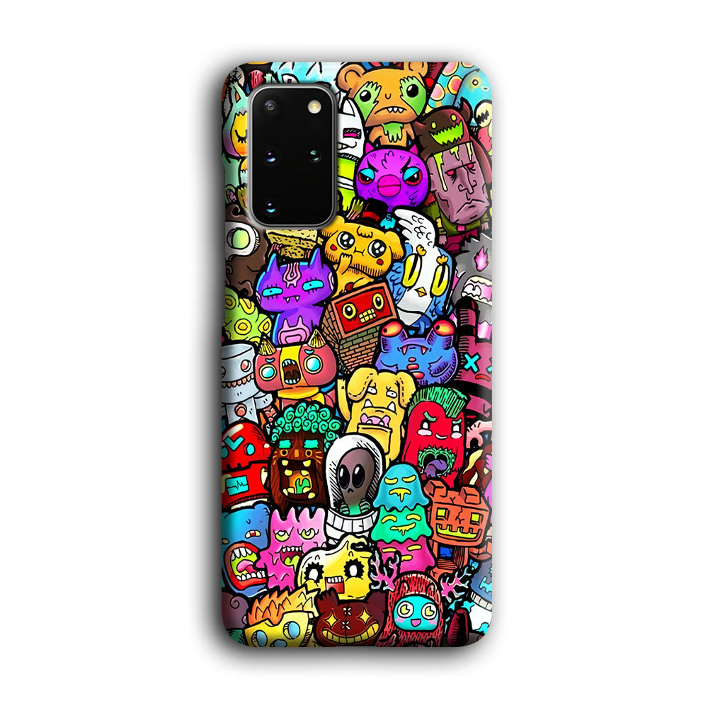 Doodle Cute Character Samsung Galaxy S20 Plus Case